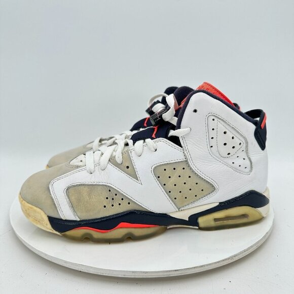 Nike Air Jordan 6 Tinker 23 Youth Sz 7Y Women 8.5 384665-104 Infrared White Shoe - Picture 1 of 11